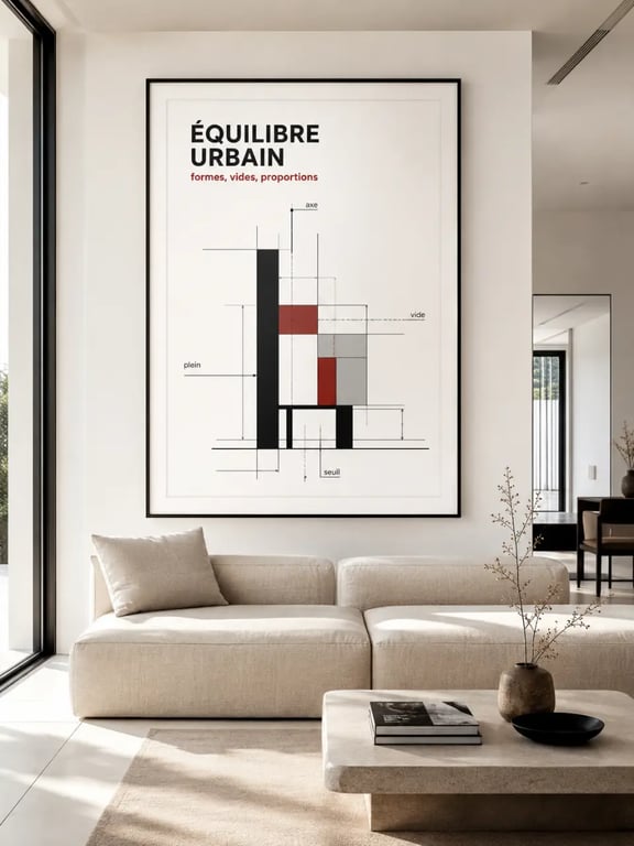 Photo graphique dans une décoration intérieure contemporaine