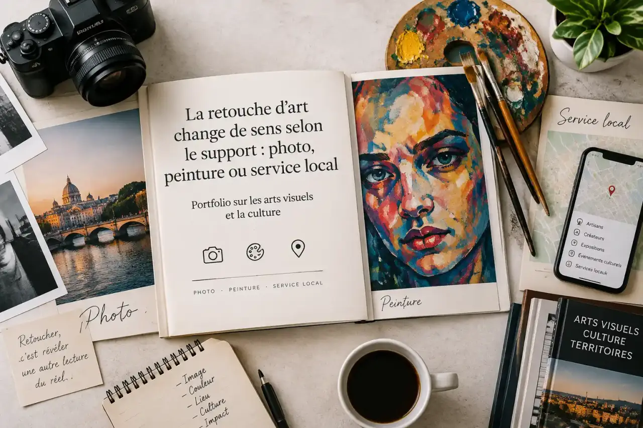 La retouche d’art change de sens selon le support : photo, peinture ou service local