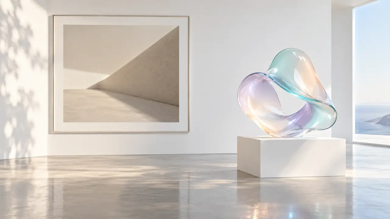 Composition apaisante entre photographie minimaliste et art numérique