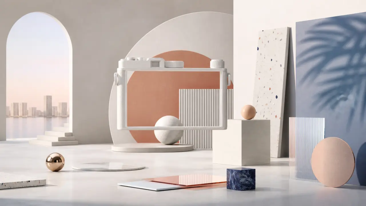 Photographie minimaliste en composition douce et épurée