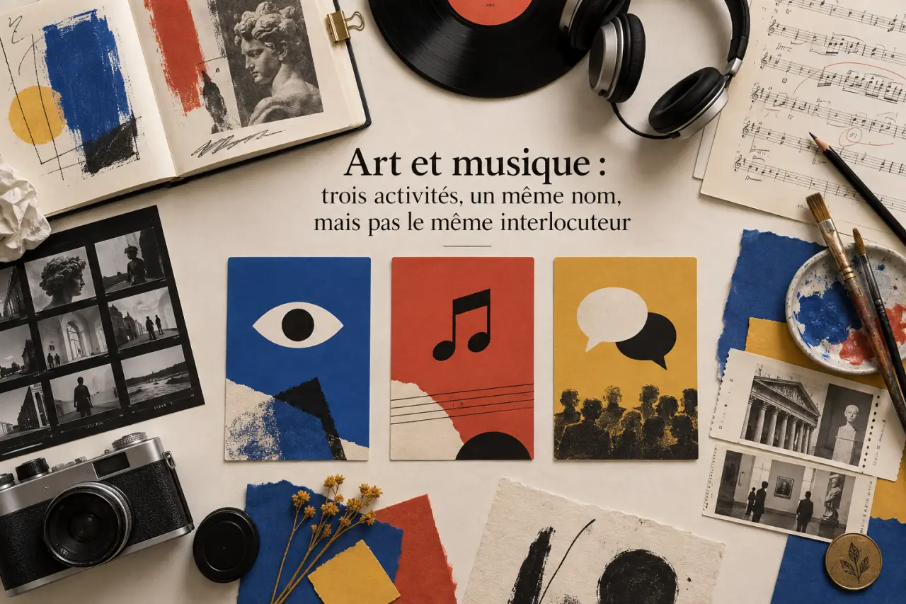 Art et musique : trois activités, un même nom, mais pas le même interlocuteur