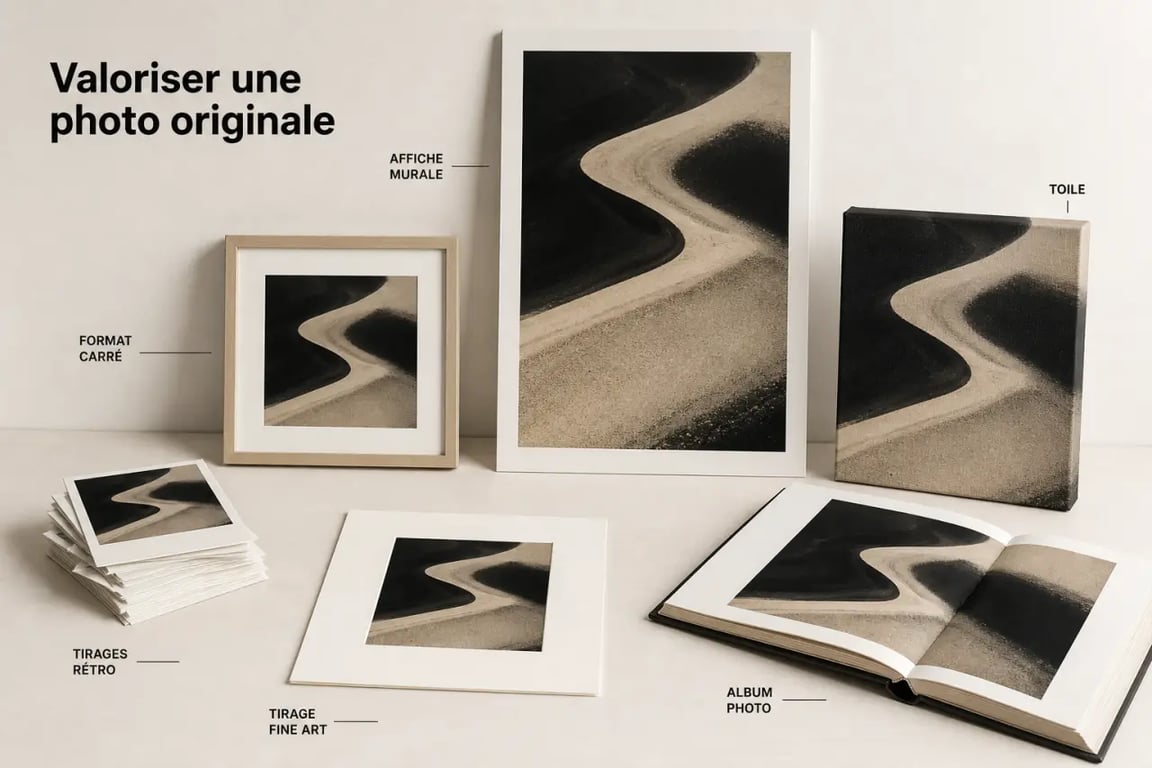 Photo originale valorisée en tirages rétro, affiche, toile, Fine Art et album photo
