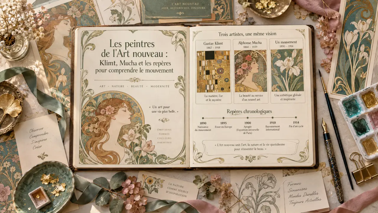 Les peintres de l’Art nouveau : Klimt, Mucha et les repères pour comprendre le mouvement