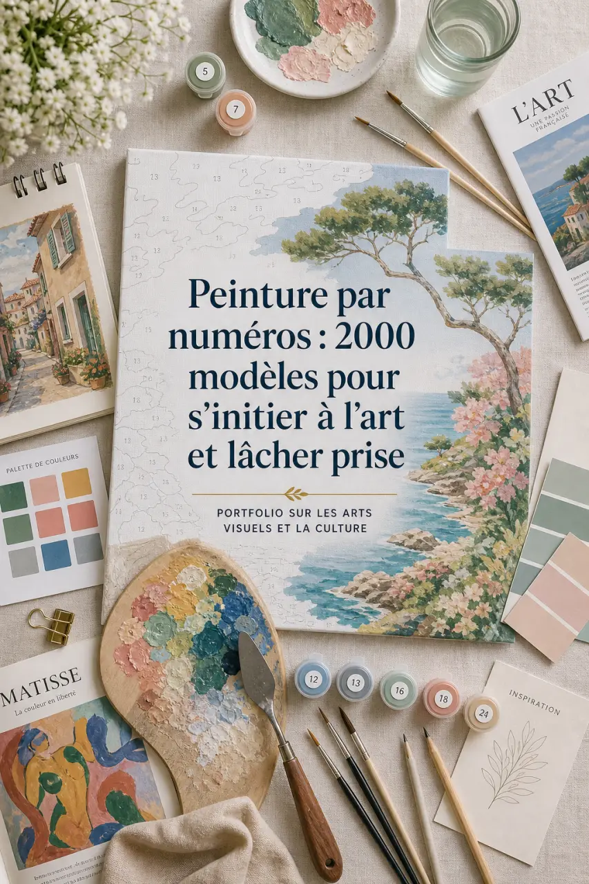 Peinture par numéros : 2000 modèles pour s’initier à l’art et lâcher prise