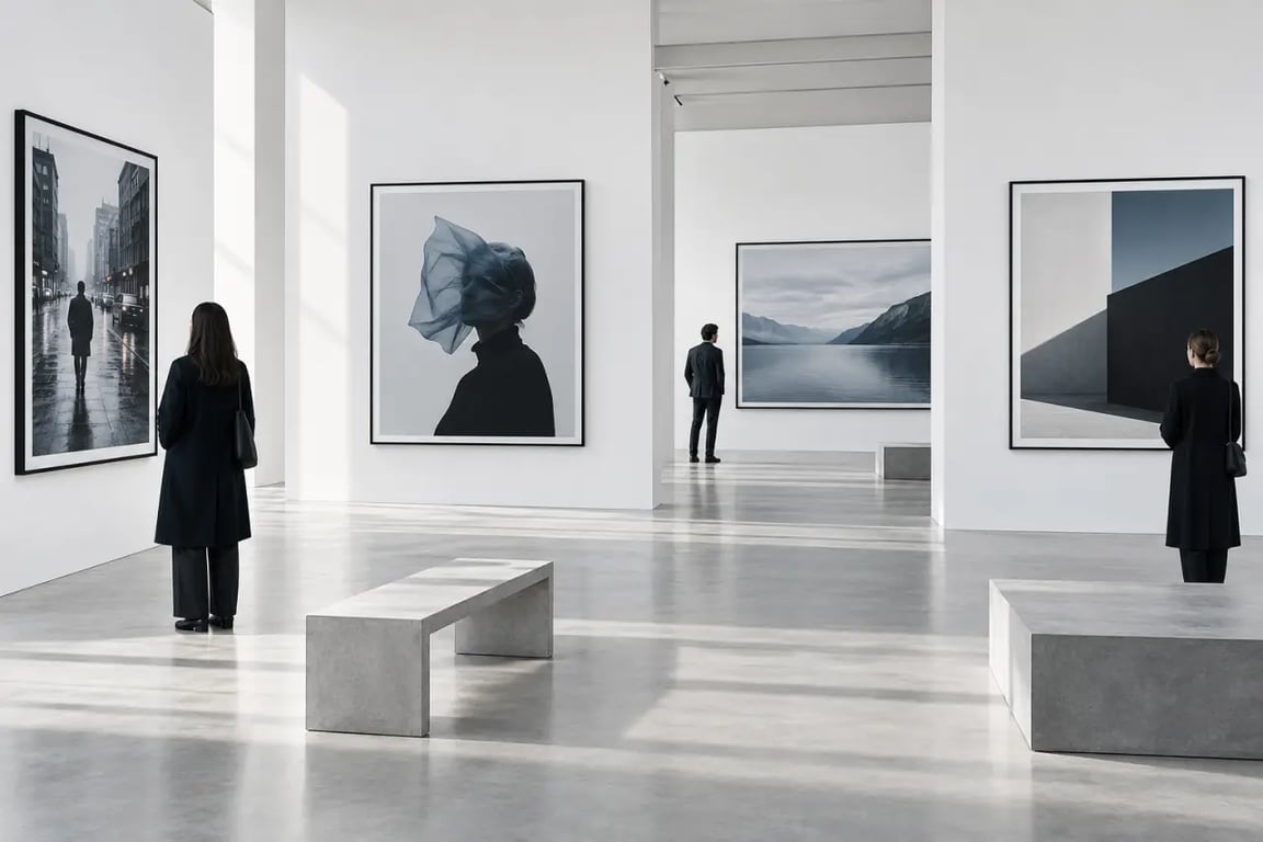 Exposition de photographie d’art contemporain présentant plusieurs styles et tirages