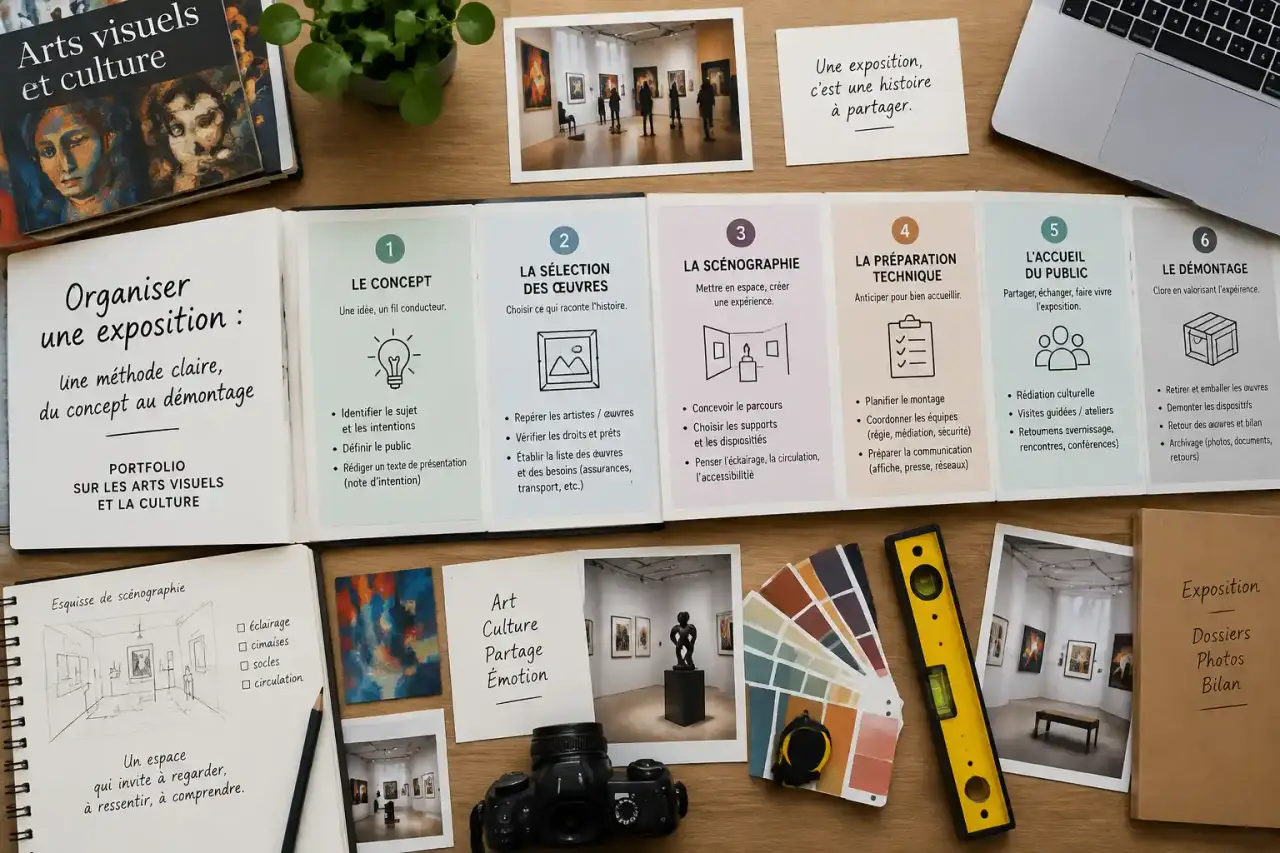 Organiser une exposition : une méthode claire, du concept au démontage
