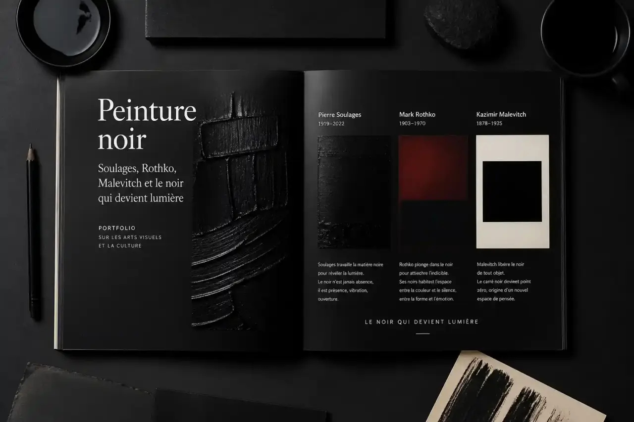 Peinture noir artiste : Soulages, Rothko, Malevitch et le noir qui devient lumière