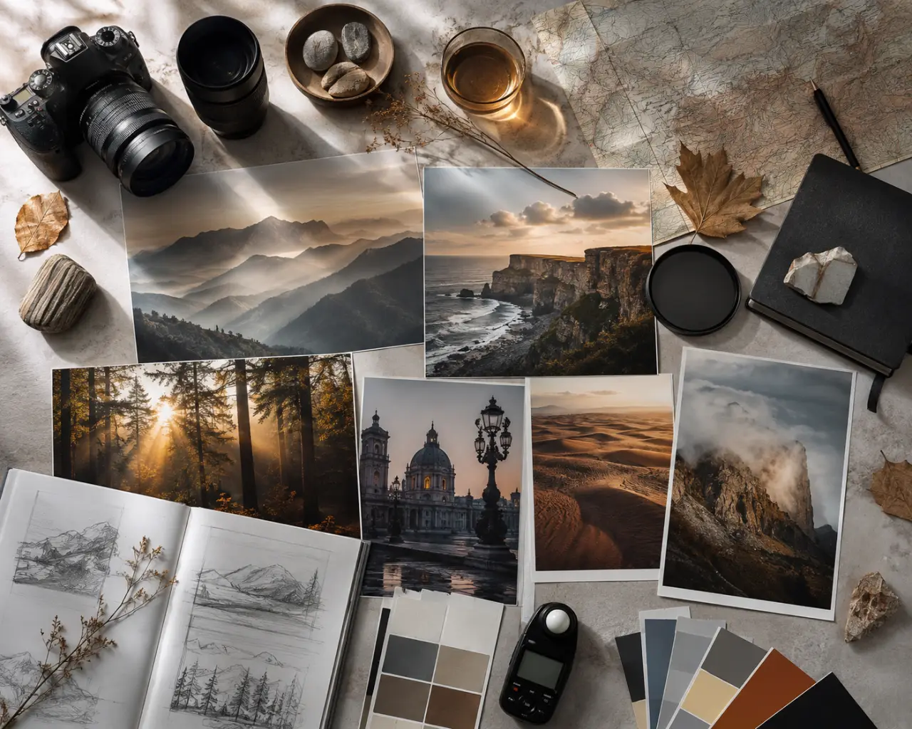 Photographe de paysage : lumière, atmosphère et portfolio pour raconter un lieu