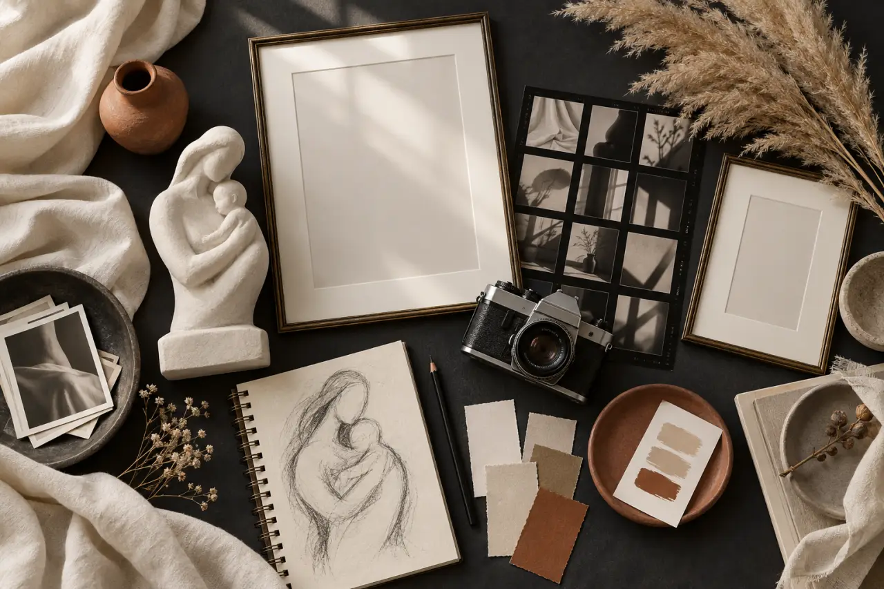 Photos de femmes enceintes artistiques : entre lumière douce et fond sombre, trouvez votre style
