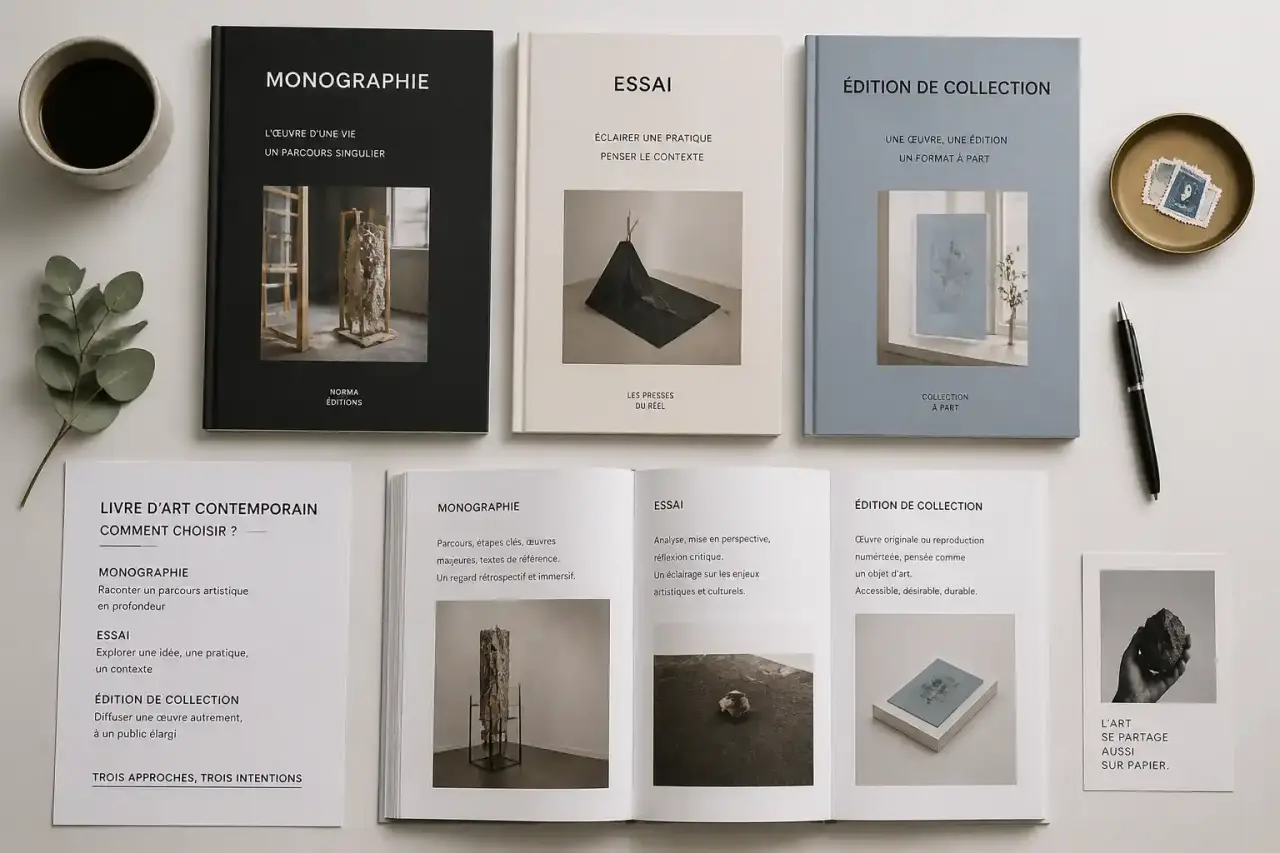 Livre d'art contemporain : comment choisir entre monographie, essai et édition de collection ?