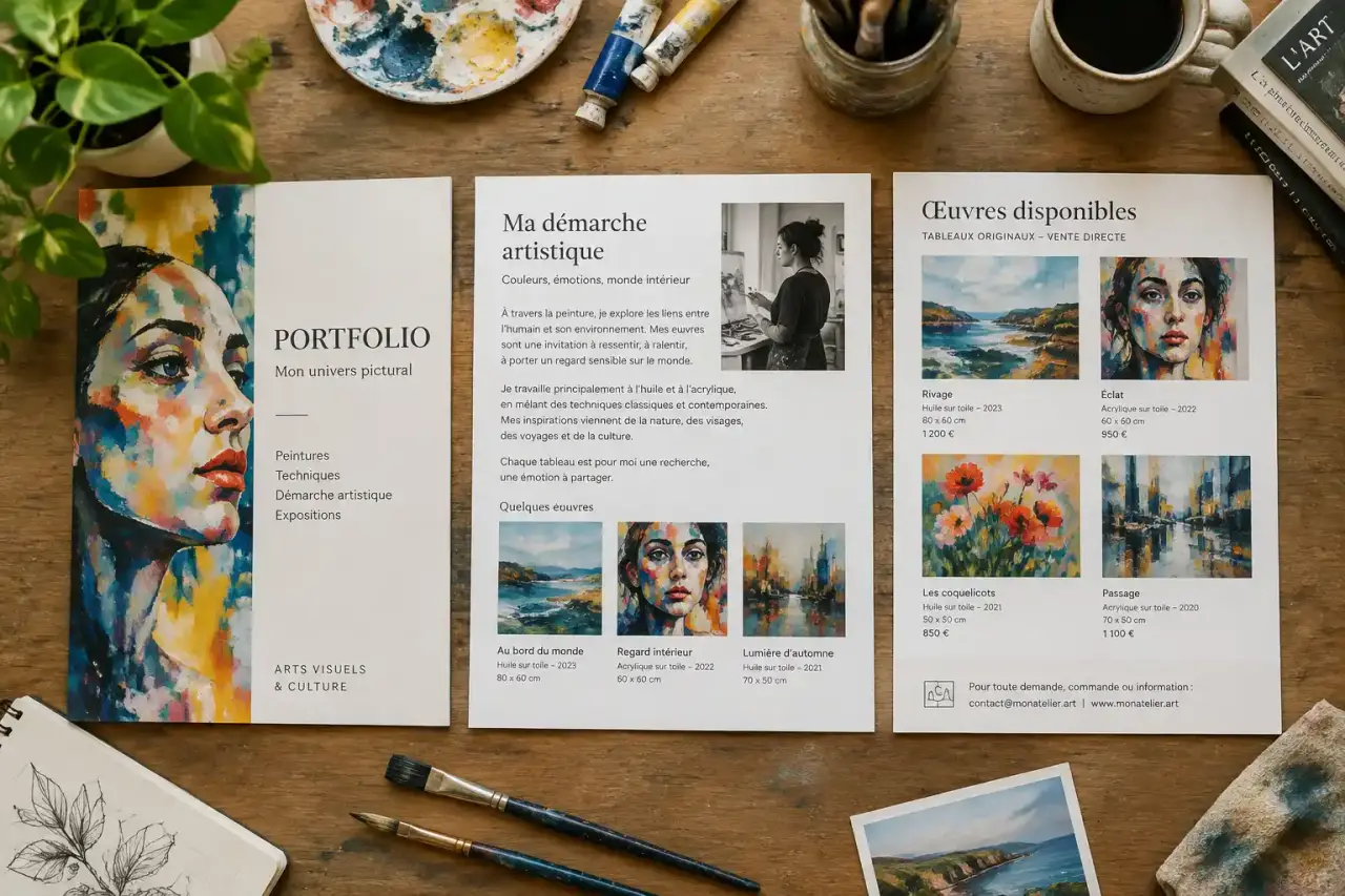 Devenir artiste peintre : 3 documents pour présenter votre travail et vendre vos œuvres