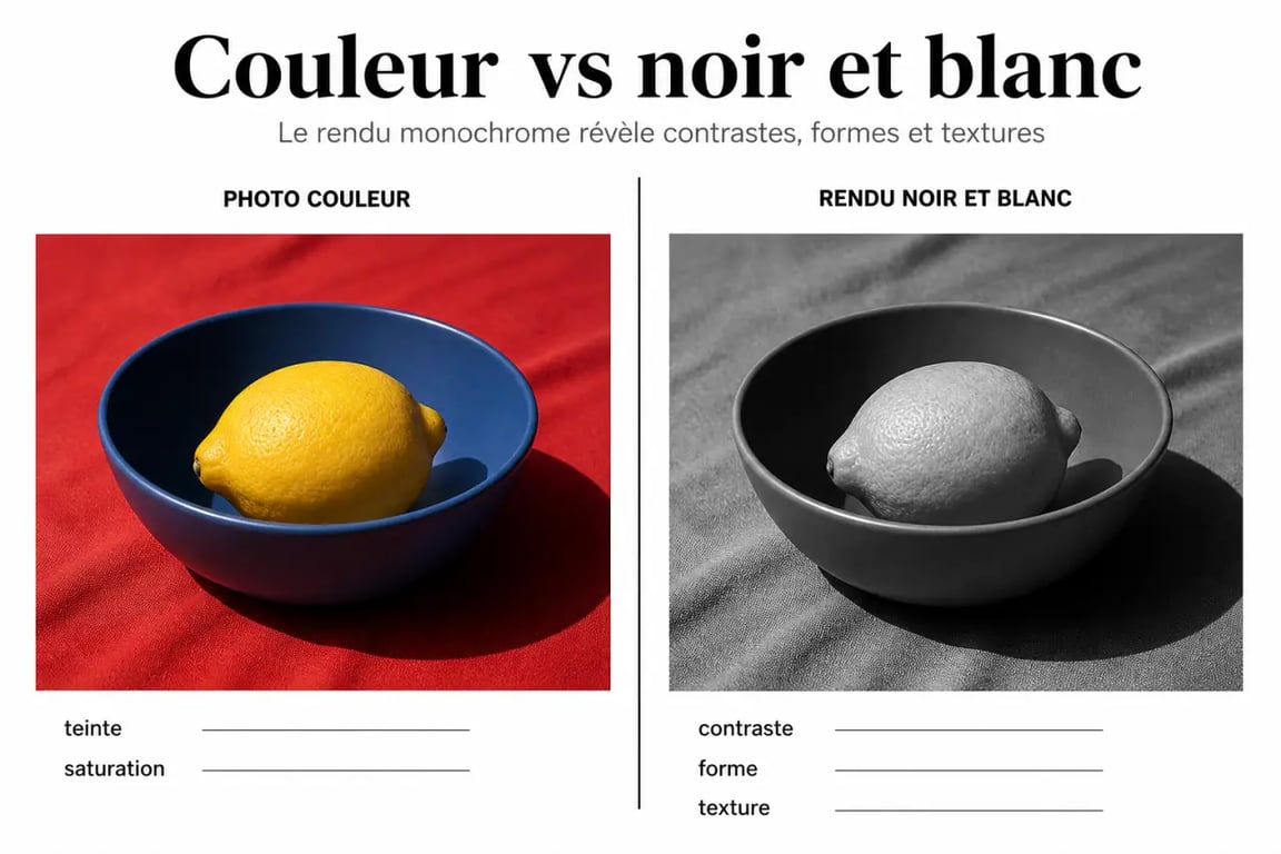 Analyse des contrastes et textures en photographie noir et blanc